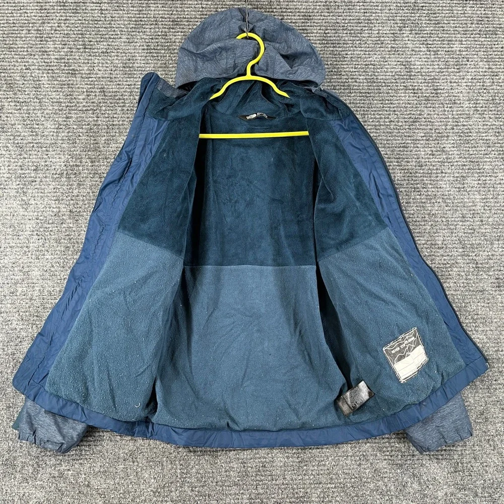 The North Face DryVent Hooded Jacket Girls M 10/12 Blue Fleece Lined School Wear